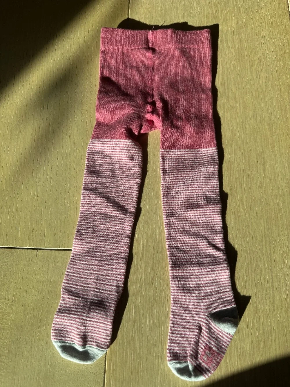 Petit Bateau Pink Striped Tights 6/12M / 74cm